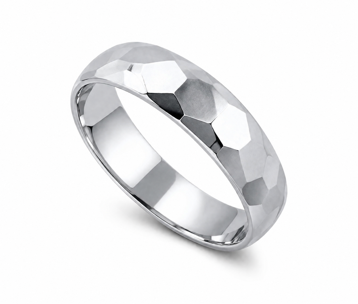 Sterling Silver 6MM Diamond Cut Band Ring